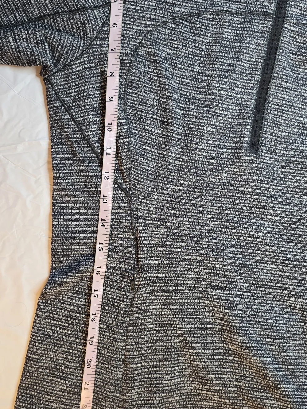 Lululemon Run Briskly 1/2 Zip Pullover Jacquard Black White Space Dye Jacket, 12